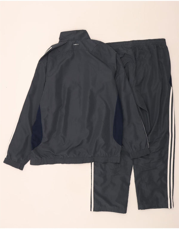 Adidas Climalite Full Survêtement pour homme UK 44/46 Large Gris Colorblock