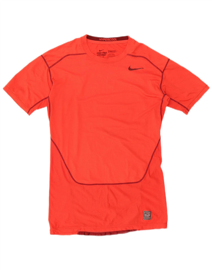 Nike Hommes Dri Fit T-Shirt Haut Large Rouge Colorblock