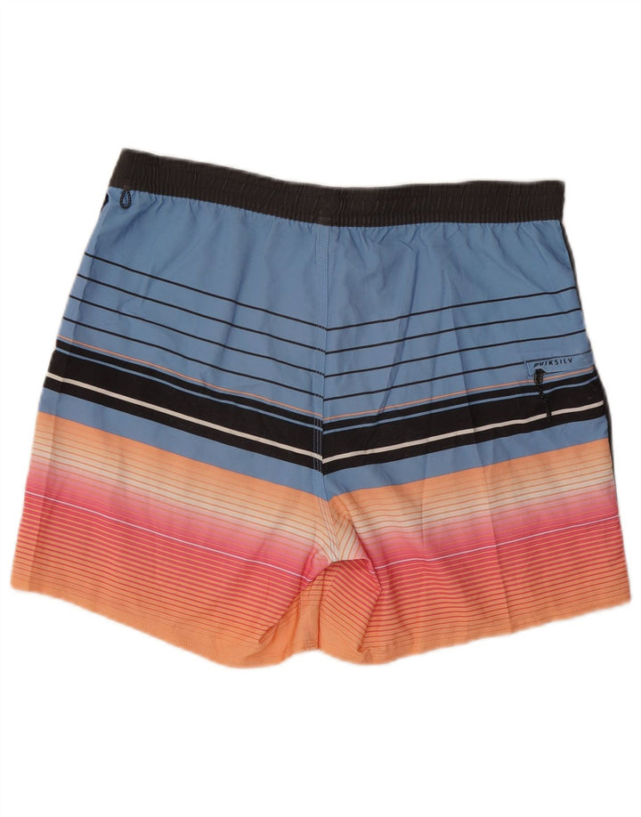 Quiksilver Short de Bain Homme Rayé Bleu Moyen