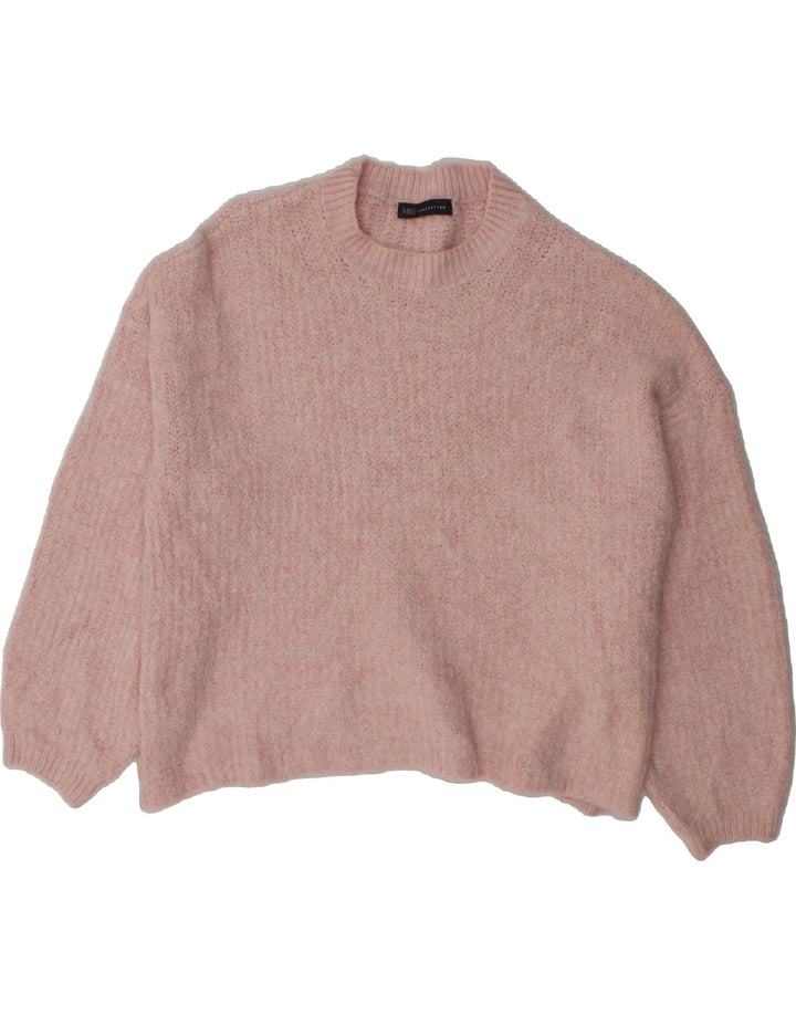 MARKS & SPENCER Womens Oversized Crew Neck Jumper Sweater UK 16 Large Pink Vintage Marks & Spencer and Second-Hand Marks & Spencer from Messina Hembry 