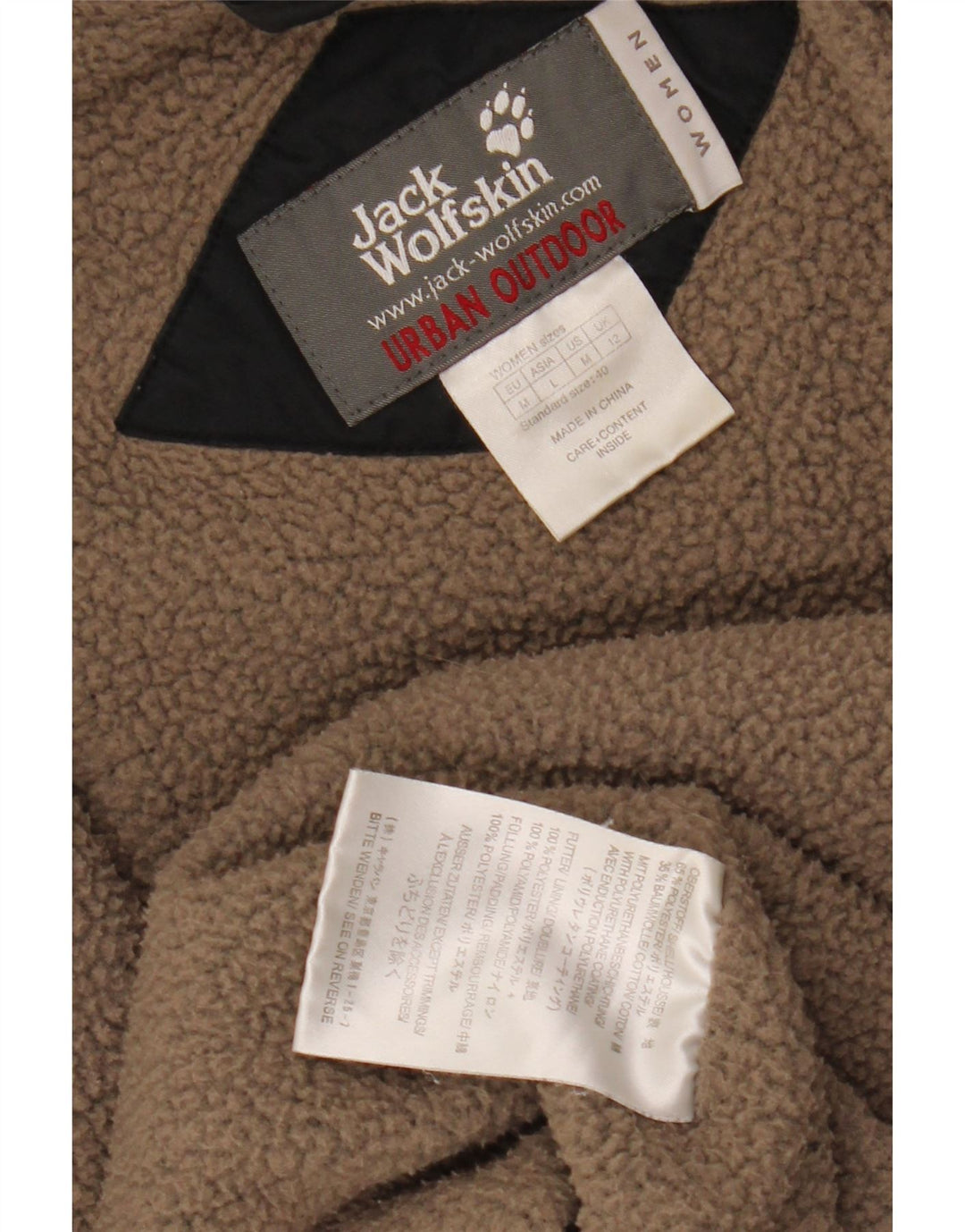 JACK WOLFSKIN Veste coupe-vent pour femme UK 12 Polyester noir moyen