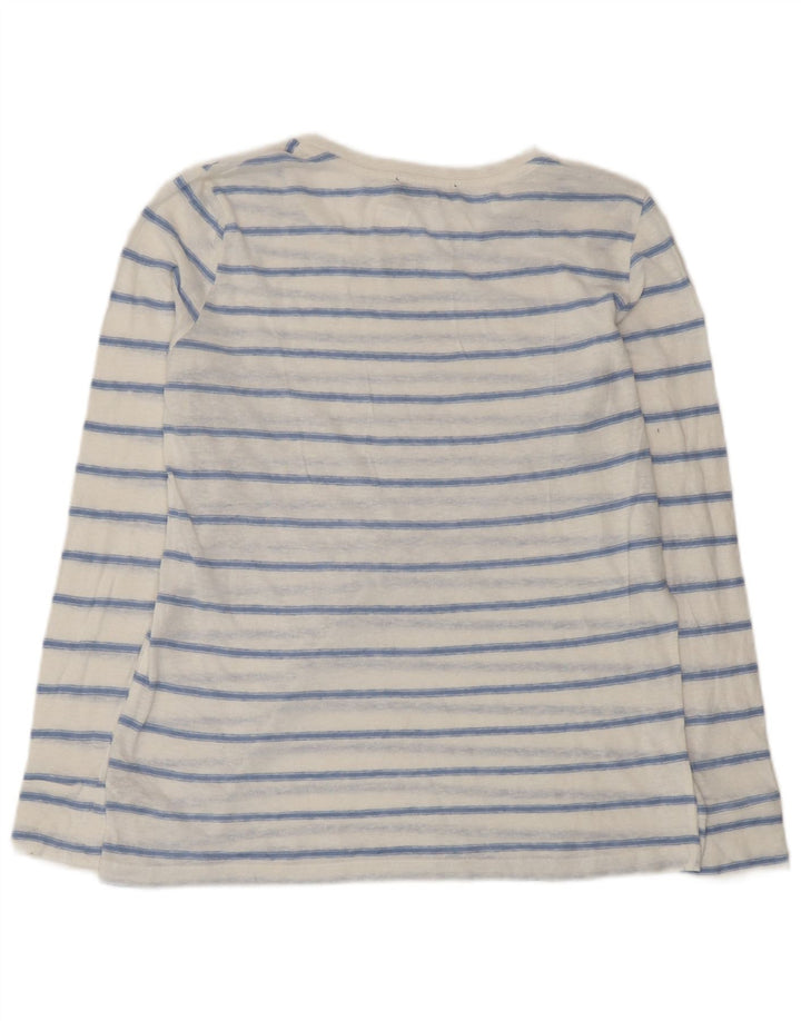 Marks & Spencer Chemisier Top UK 14 Medium Blanc Rayé Polyester Femme