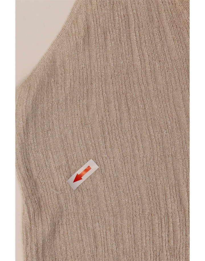 Zara Chemisier sans manches pour femme UK 10 Small Gris Viscose