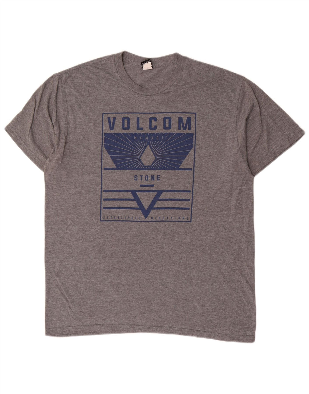 Volcom T-shirt graphique pour hommes, grand, gris, coton