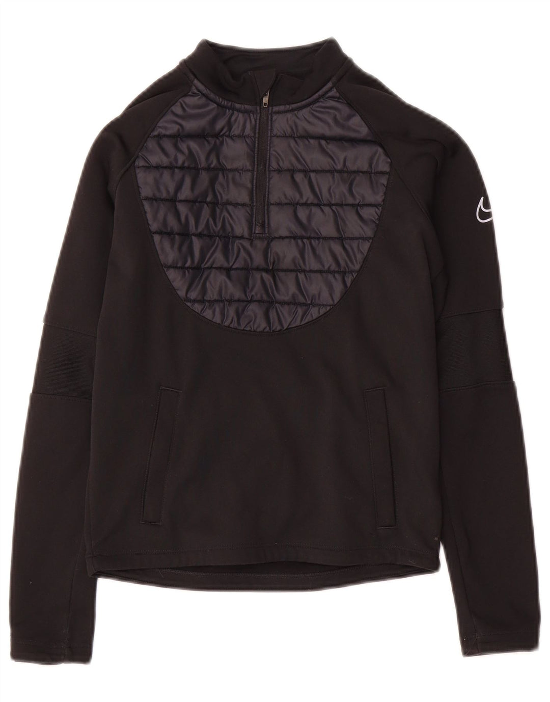 Nike Garçon Therma-Fit Zip Neck Pull Survêtement Top 8-9 ans petit Noir