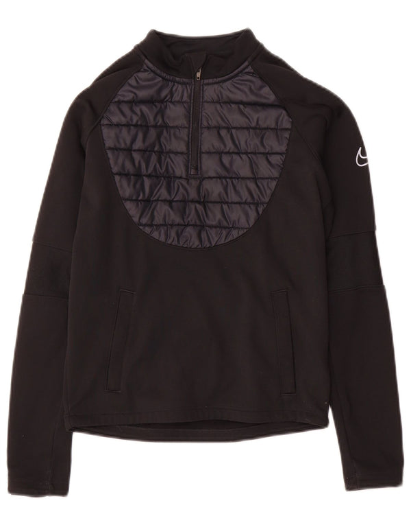 Nike Garçon Therma-Fit Zip Neck Pull Survêtement Top 8-9 ans petit Noir