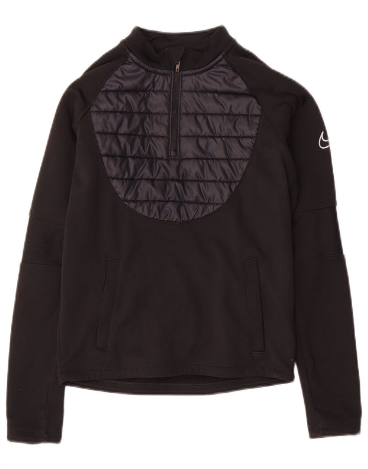 Nike Garçon Therma-Fit Zip Neck Pull Survêtement Top 8-9 ans petit Noir