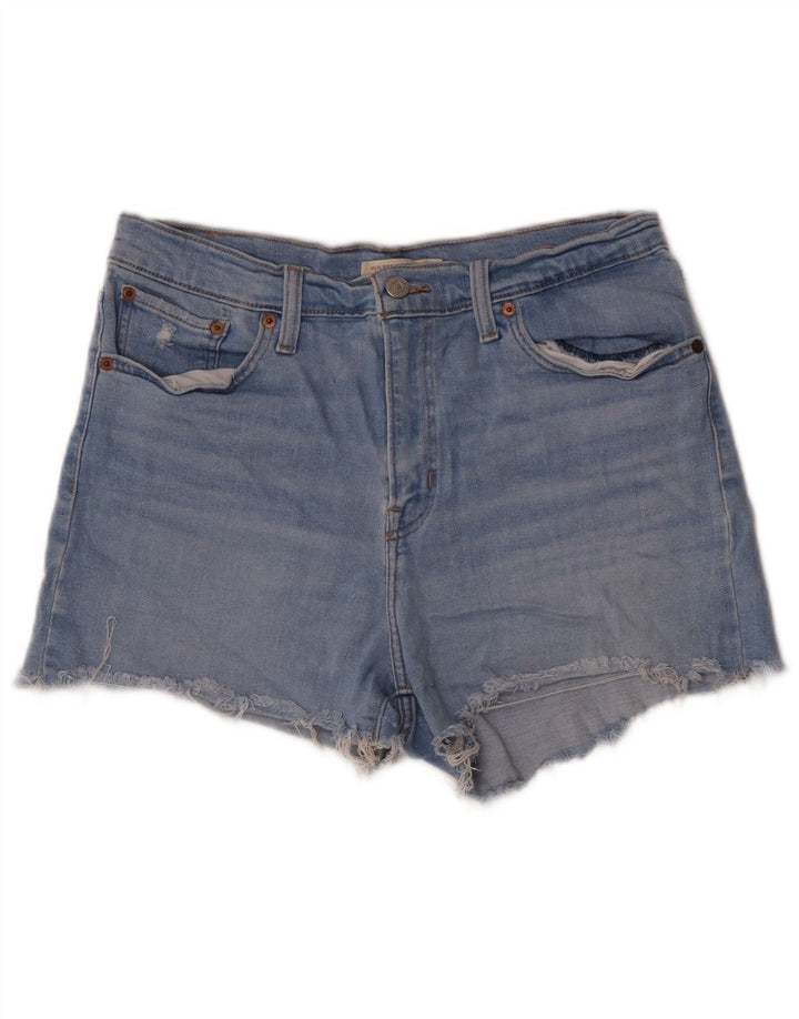 LEVI'S Short en jean taille haute pour femme W32 Grand bleu en coton