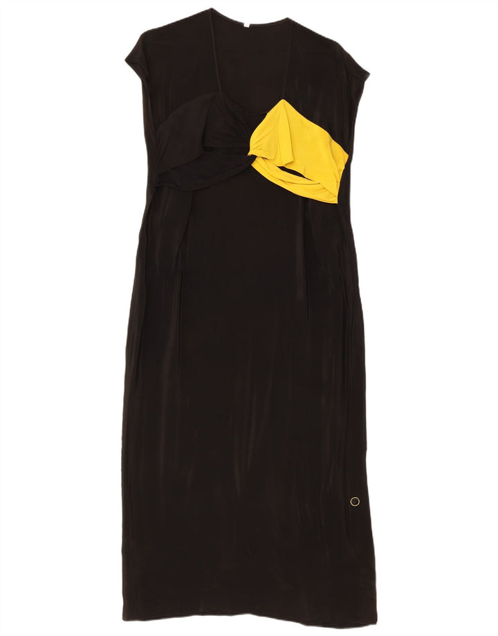 Robe Maxi Femme Vintage IT 42 Medium Black Colourblock