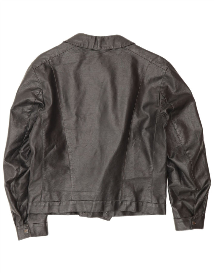 Veste motard en cuir homme vintage UK 38 Noir Moyen