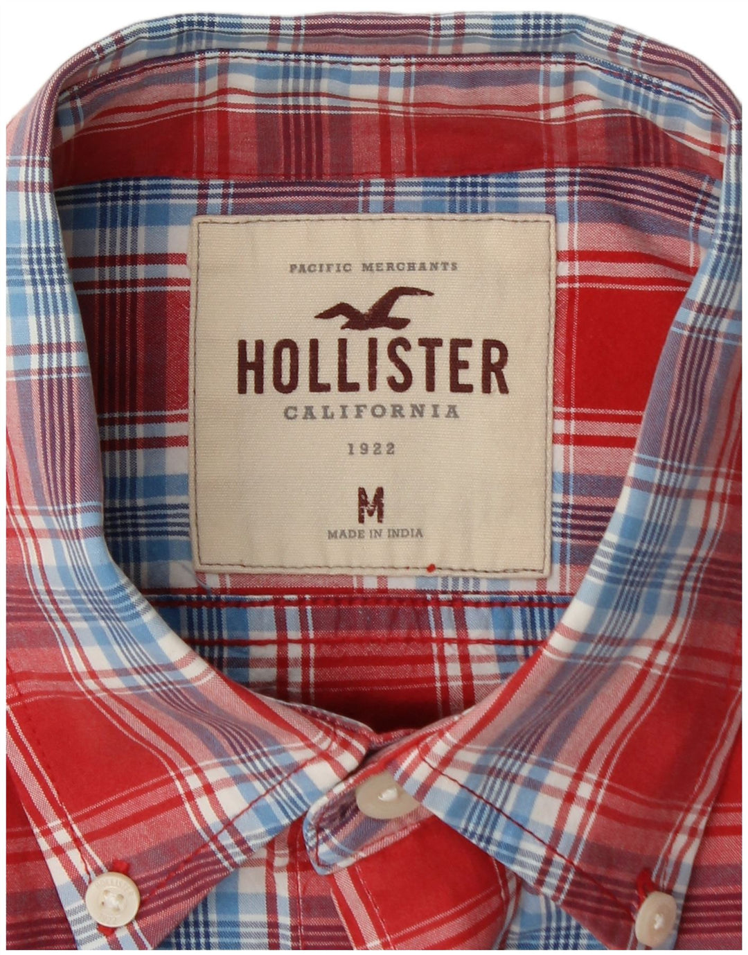 HOLLISTER Chemise Homme Medium Red Check Coton
