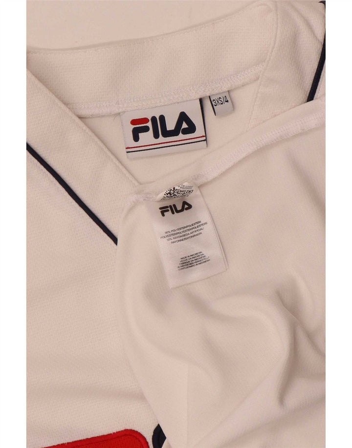 Fila Haut en jersey graphique pour homme 2XS Blanc Colorblock Polyester
