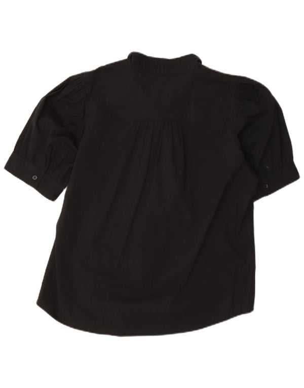 Dkny Chemise à manches courtes pour femme UK 10 Petit coton noir