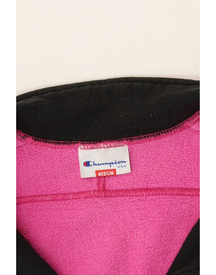 CHAMPION Womens Graphic Full Tracksuit UK 12 Medium  Pink Colourblock Vintage Champion and Second-Hand Champion from Messina Hembry 