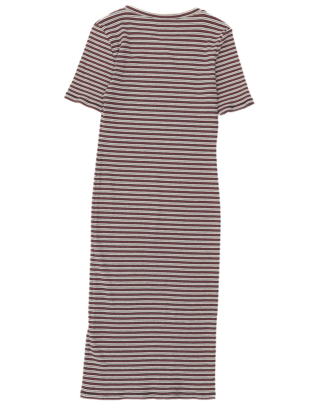 Oasis Robe Maxi Moulante Femme UK 12 Moyen Multicolore Rayé Coton
