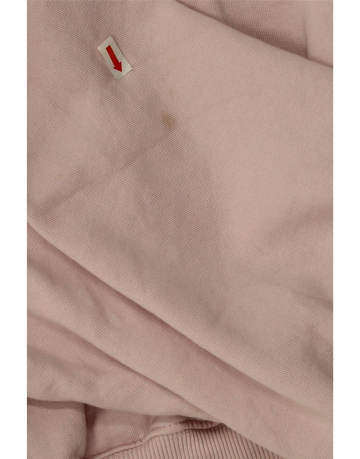 Zara Sweat-shirt court surdimensionné pour femme UK 14 en coton rose moyen