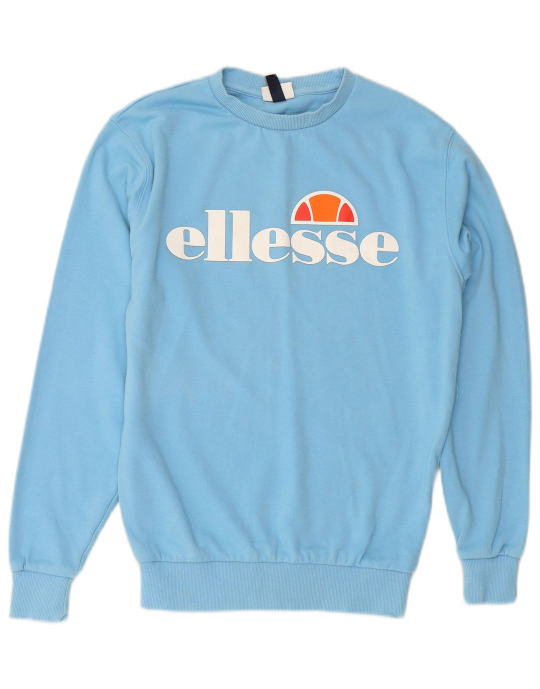 ELLESSE Sweat-shirt graphique pour femme UK 8 Small Bleu Coton