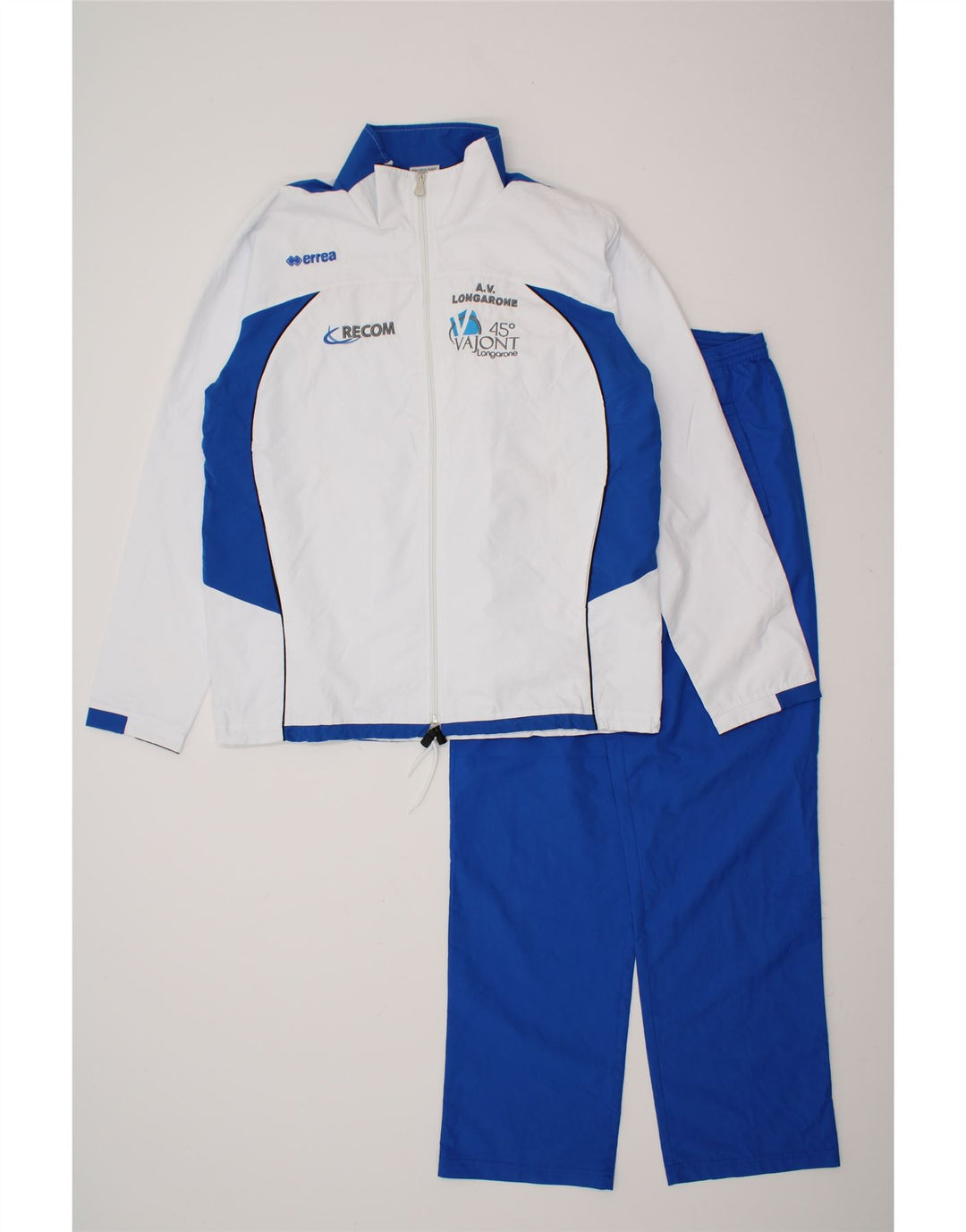 ERREA Womens Graphic Full Tracksuit UK 18 XL White Colourblock Polyester Vintage Errea and Second-Hand Errea from Messina Hembry 