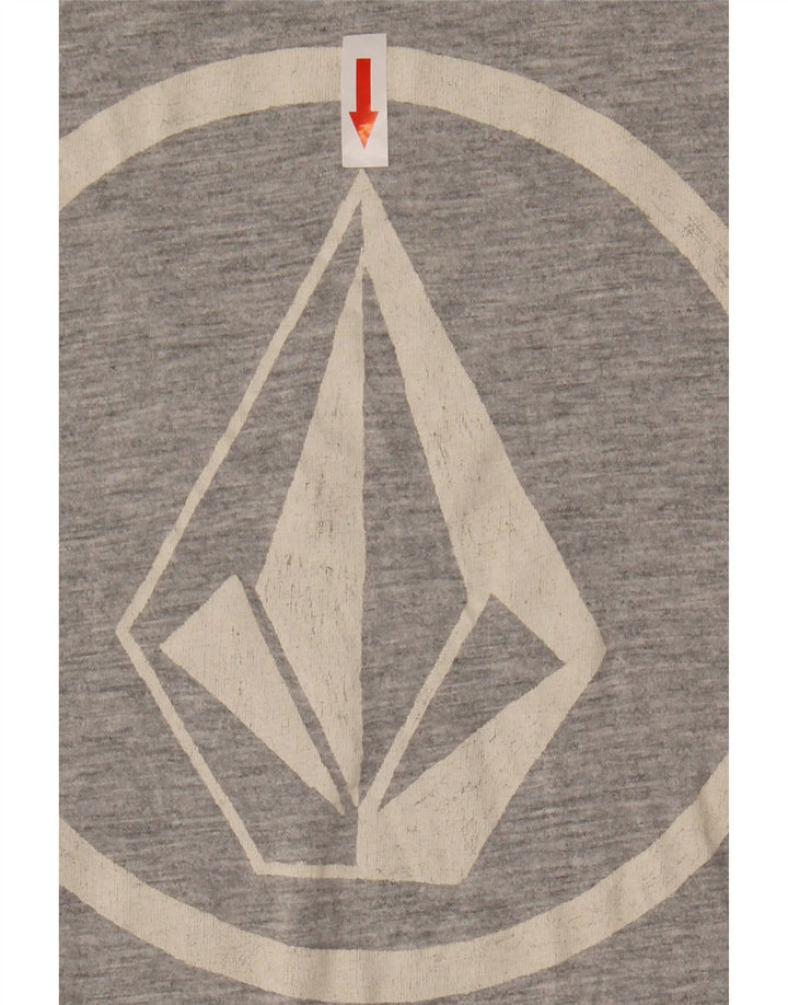 Volcom T-shirt graphique pour hommes, grand, en coton color block, gris