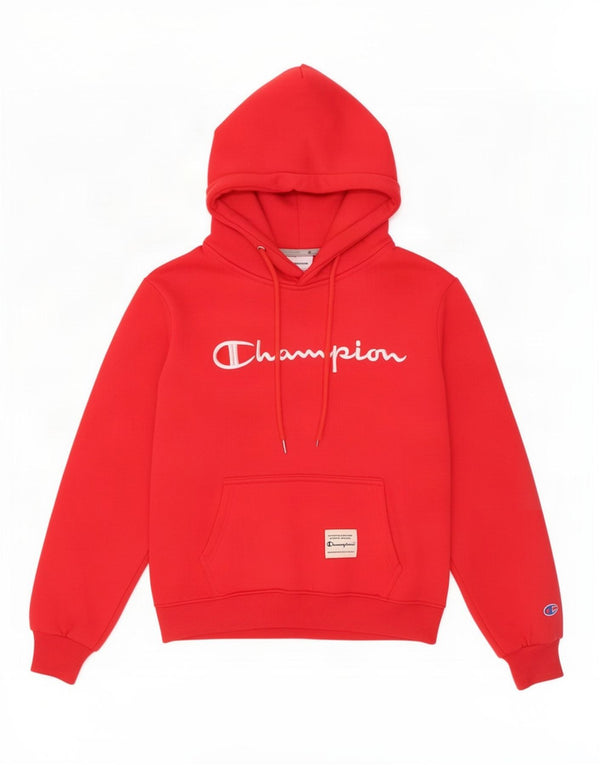 Champion Pull à capuche surdimensionné graphique pour femme UK 10 Petit Rouge