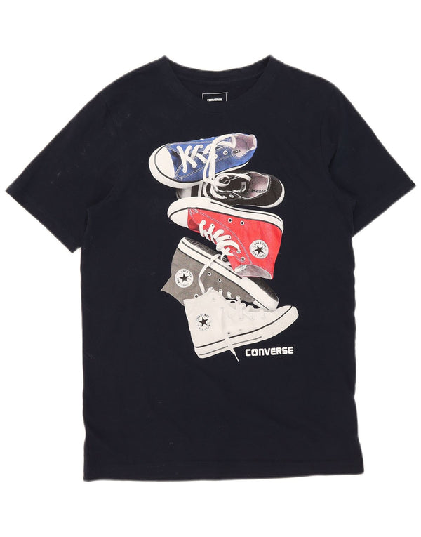 Converse T-shirt graphique pour garçon 13-14 ans XL Bleu marine Coton