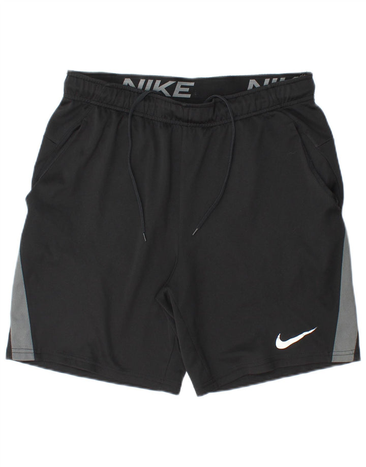 Nike Short de sport Dri Fit pour homme en polyester color block noir moyen