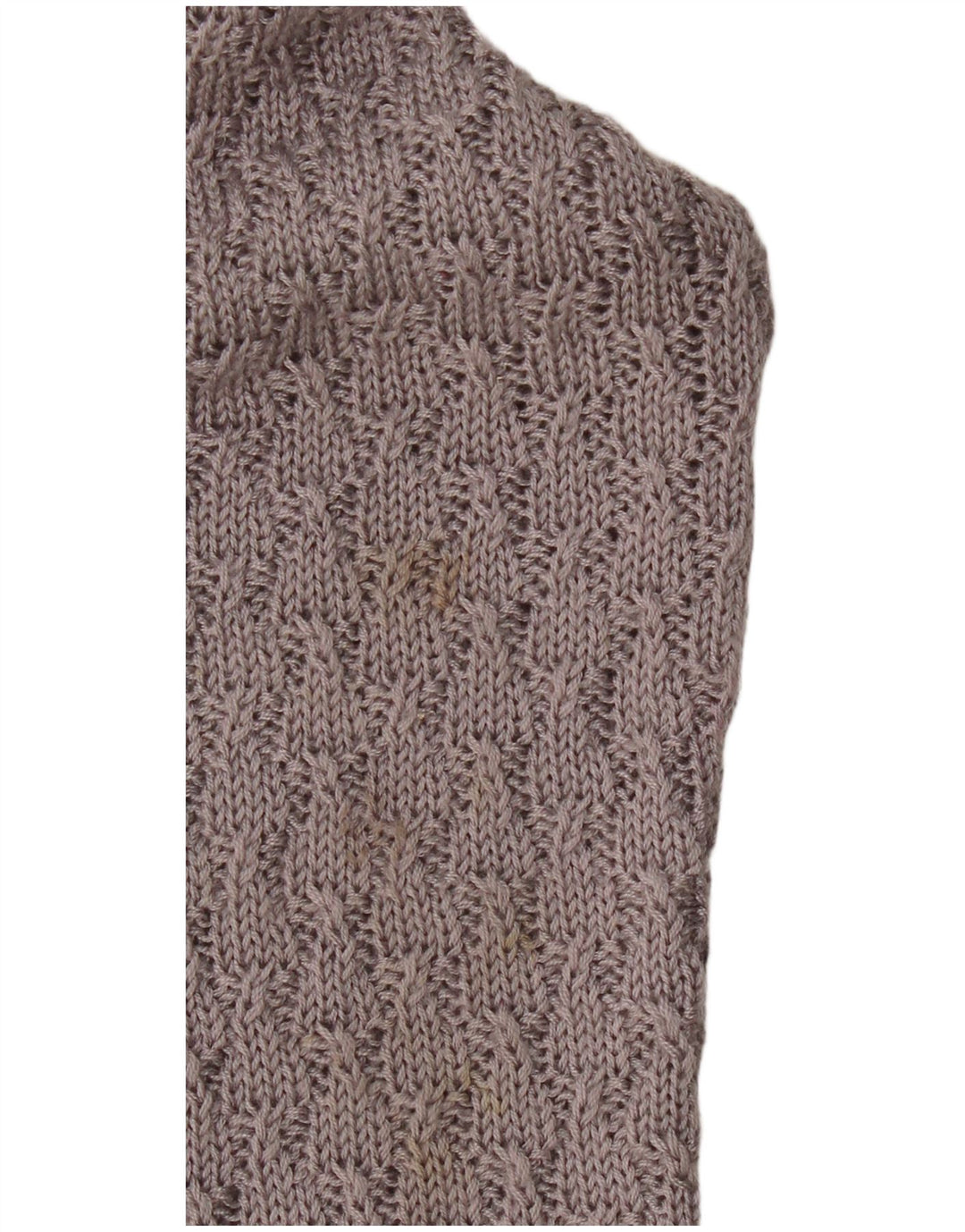 vintage Femmes Roll Neck Jumper Pull UK 10 Petit Gris Polyacrylique
