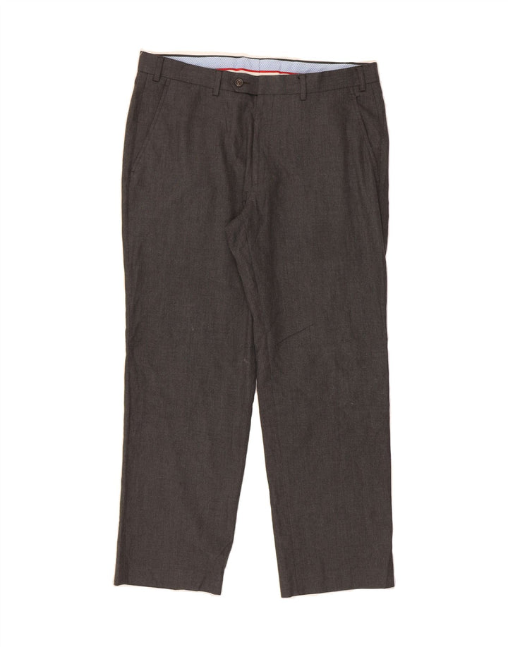 CHAPS Mens Slim Fit Suit Trousers W36 L30 Grey Polyester Vintage Chaps and Second-Hand Chaps from Messina Hembry 