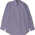 IZOD Mens Shirt Size 16 Large Blue Pinstripe Cotton Vintage Izod and Second-Hand Izod from Messina Hembry 