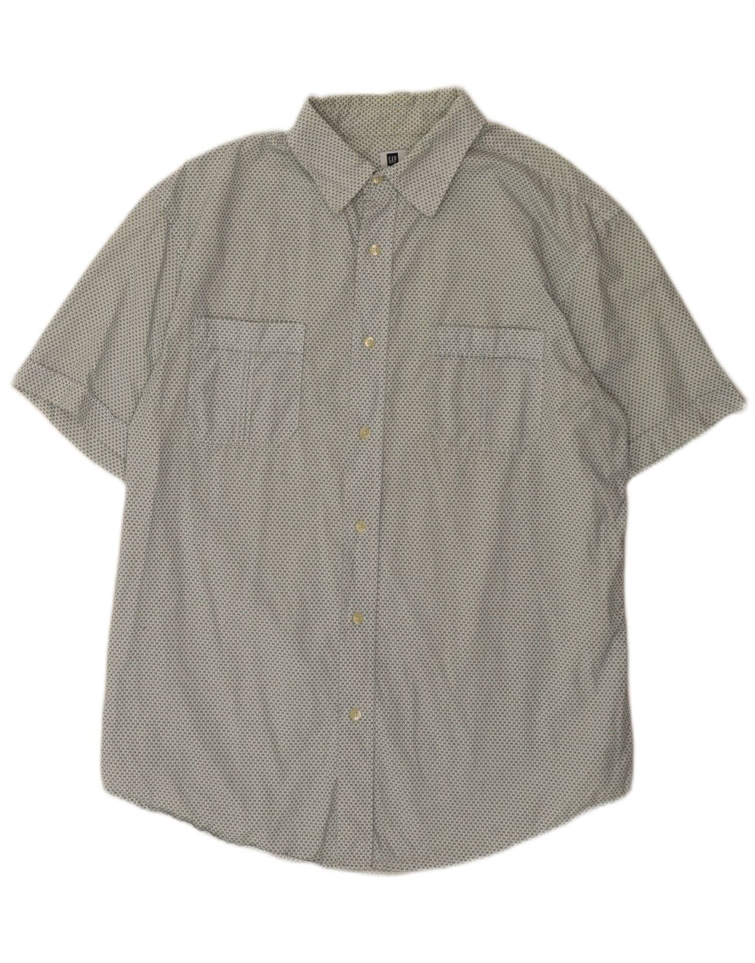 Chemise à manches courtes pour hommes Gap Large White Spotted Cotton