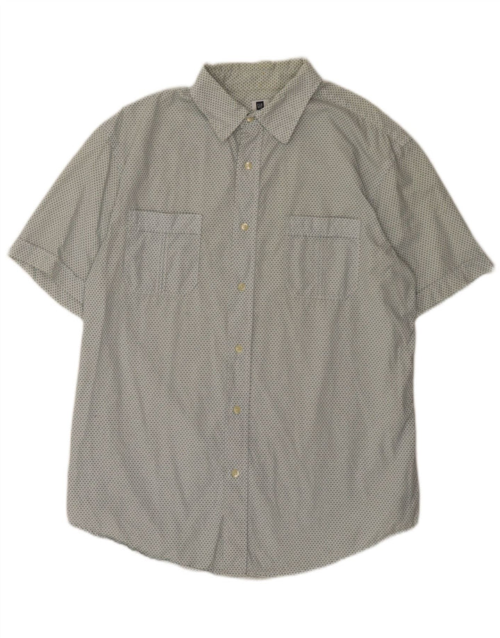 Chemise à manches courtes pour hommes Gap Large White Spotted Cotton