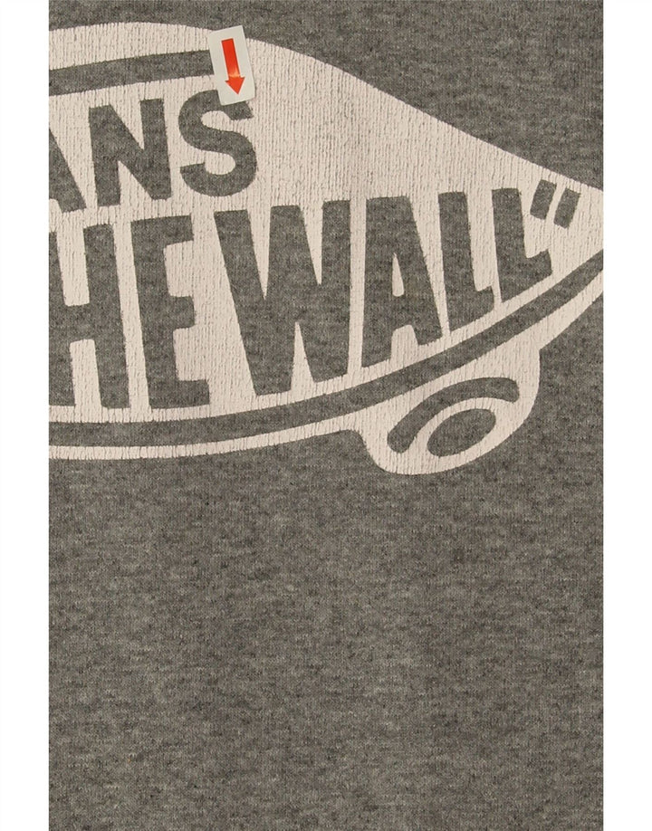Vans Pull à capuche graphique pour homme Petit gris Coton