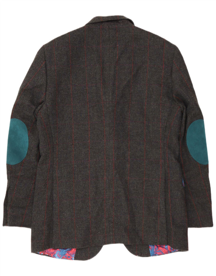 W.BILL Veste blazer à 2 boutons pour homme IT 52 XL en laine à carreaux gris