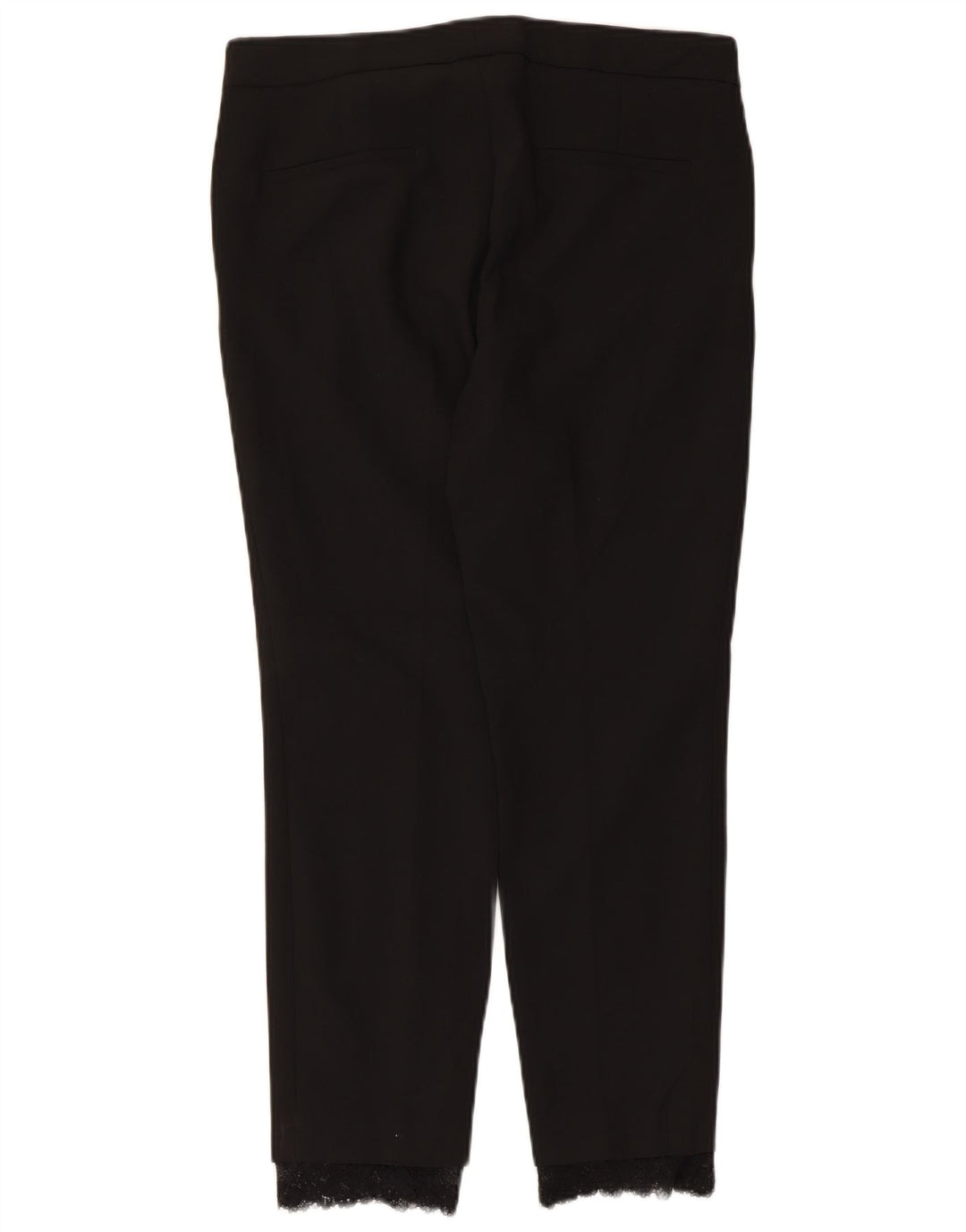 Zara Femme Pantalon De Costume Slim Moyen W28 L26 Noir Polyester