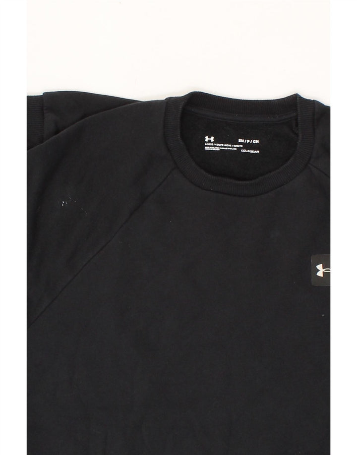 UNDER ARMOUR Mens Cold Gear Sweatshirt Jumper Small Black Vintage Under Armour and Second-Hand Under Armour from Messina Hembry 