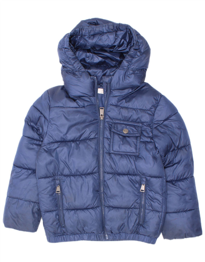 Veste matelassée à capuche vintage pour garçons 5-6 ans Polyester bleu marine