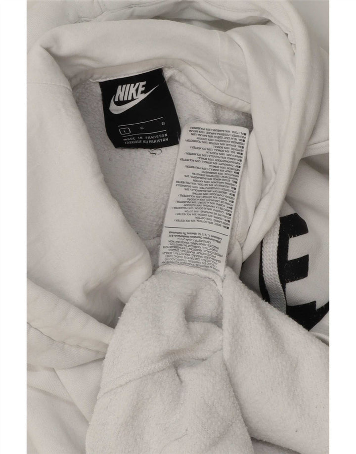 Nike Pull à capuche graphique pour homme Grand coton blanc
