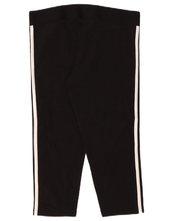 Adidas Legging Capri Femme UK 16/18 Large Noir Coton