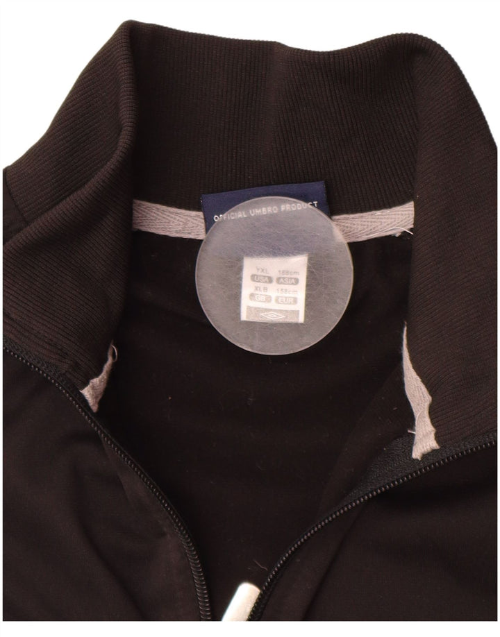 UMBRO Veste de survêtement pour garçon 12-13 ans XL Noir Polyester