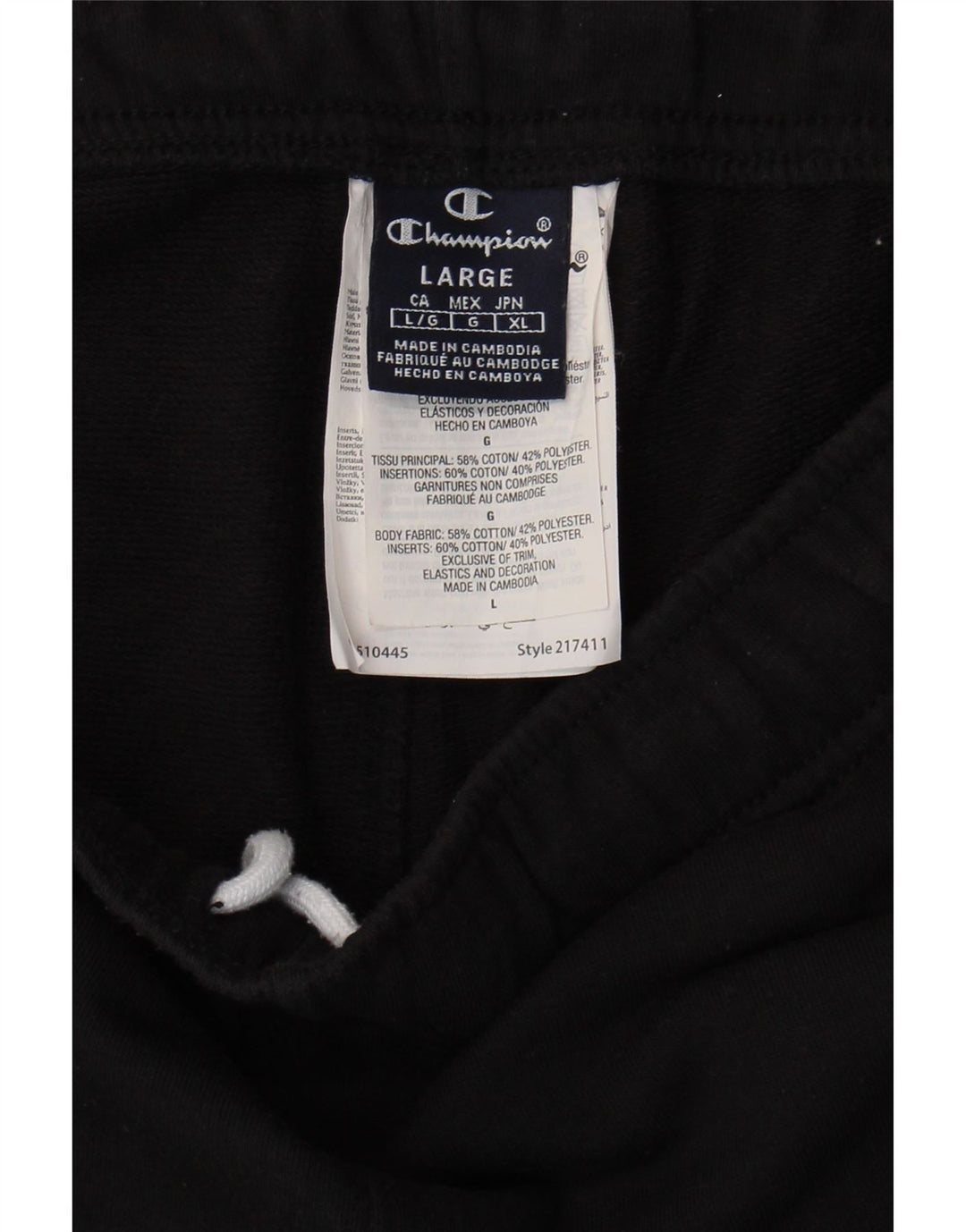 CHAMPION Mens Tracksuit Trousers Large  Navy Blue Cotton Vintage Champion and Second-Hand Champion from Messina Hembry 