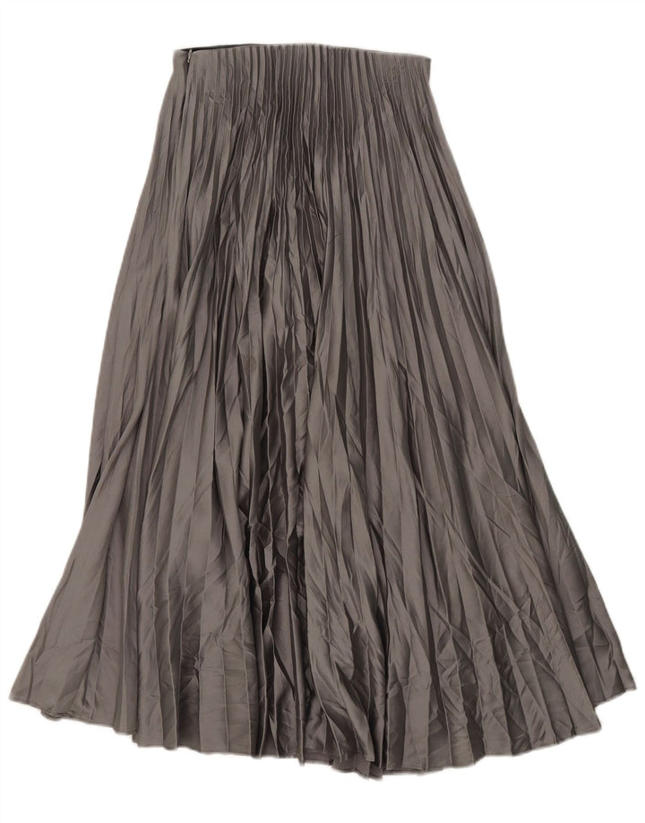 Zara Femme Jupe Plissée XS W24 Gris Polyester