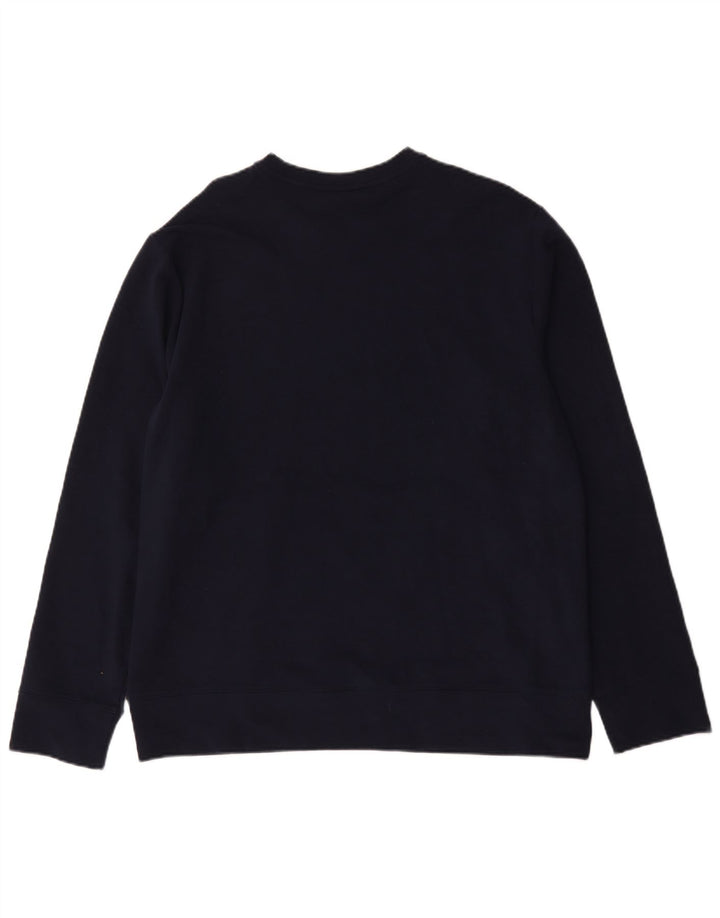 Reebok Sweat-shirt pour homme en coton bleu marine Taille L