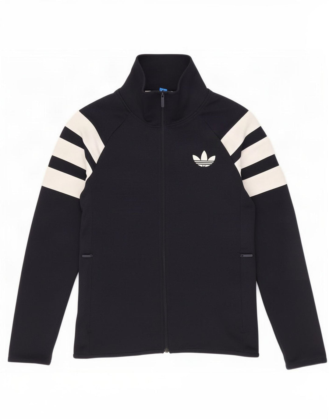 Adidas Veste de survêtement pour homme Taille S Bleu marine Colorblock Polyester