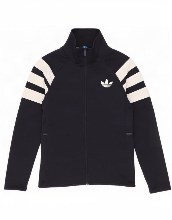 Adidas Veste de survêtement pour homme Taille S Bleu marine Colorblock Polyester