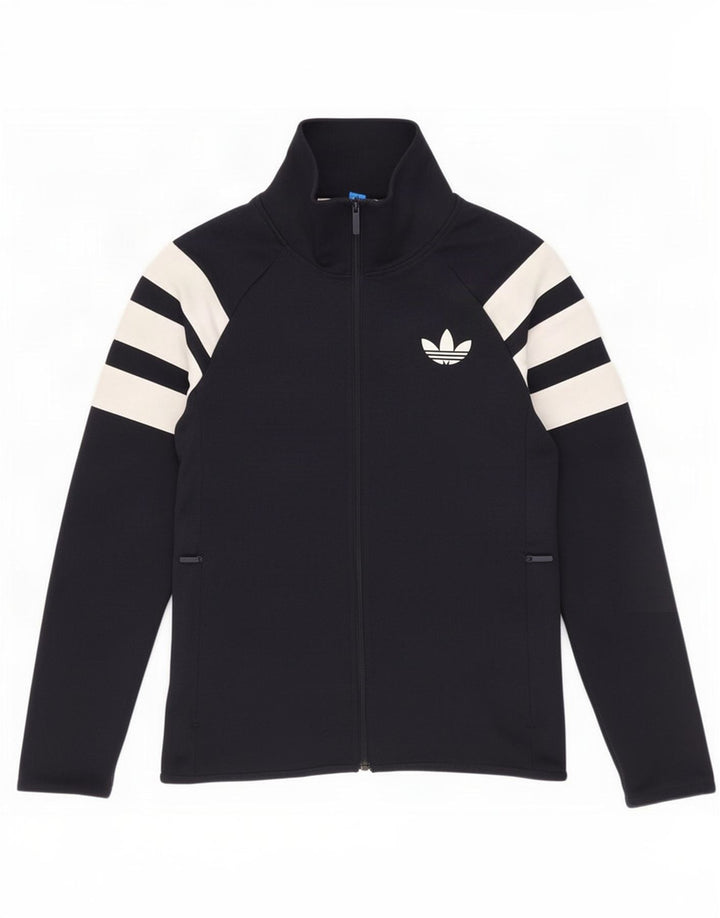 Adidas Veste de survêtement pour homme Taille S Bleu marine Colorblock Polyester
