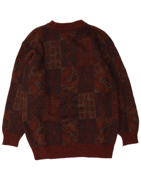 Marks & Spencer Pull St. Michael Crew Neck Jumper Homme Bordeaux Moyen
