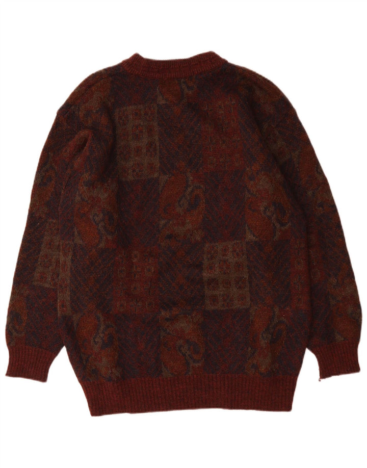 Marks & Spencer Pull St. Michael Crew Neck Jumper Homme Bordeaux Moyen