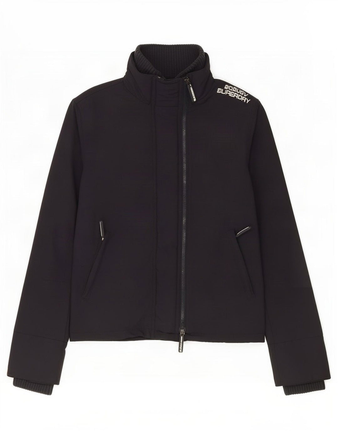 Superdry Veste de pluie graphique pour femme UK 14 Nylon bleu marine moyen
