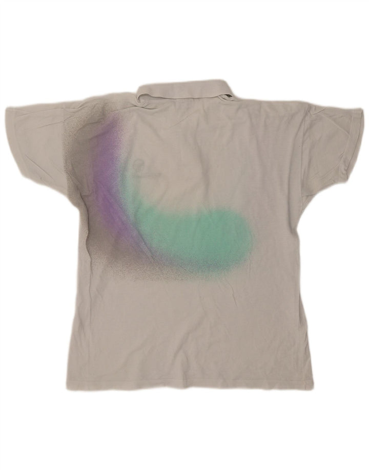 SERGIO TACCHINI Polo Homme Blanc Moyen Tie Dye Coton