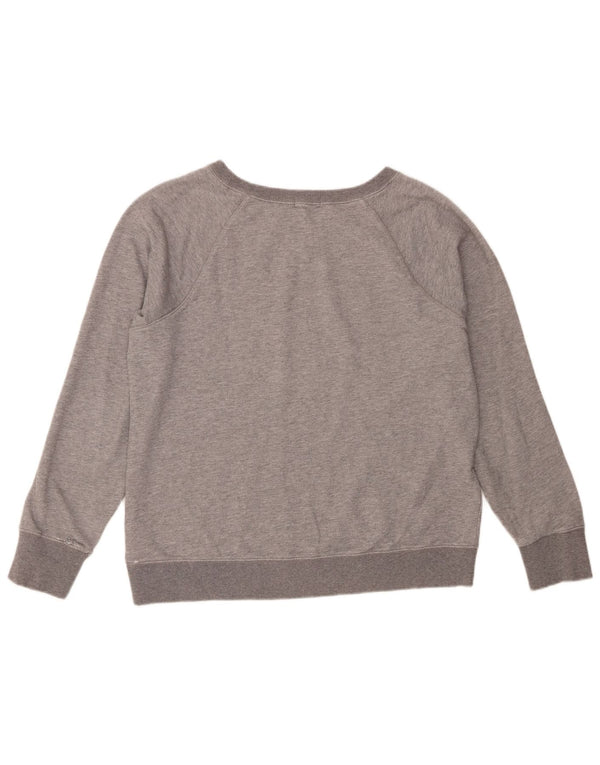 Calvin Klein Jeans Sweat-shirt graphique pour femme UK 16 Large Gris Coton
